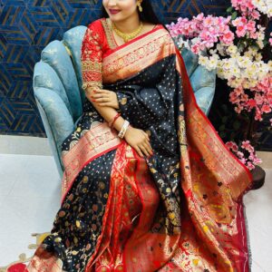 পৌথানি বেনারসি সিল্ক শাড়ি