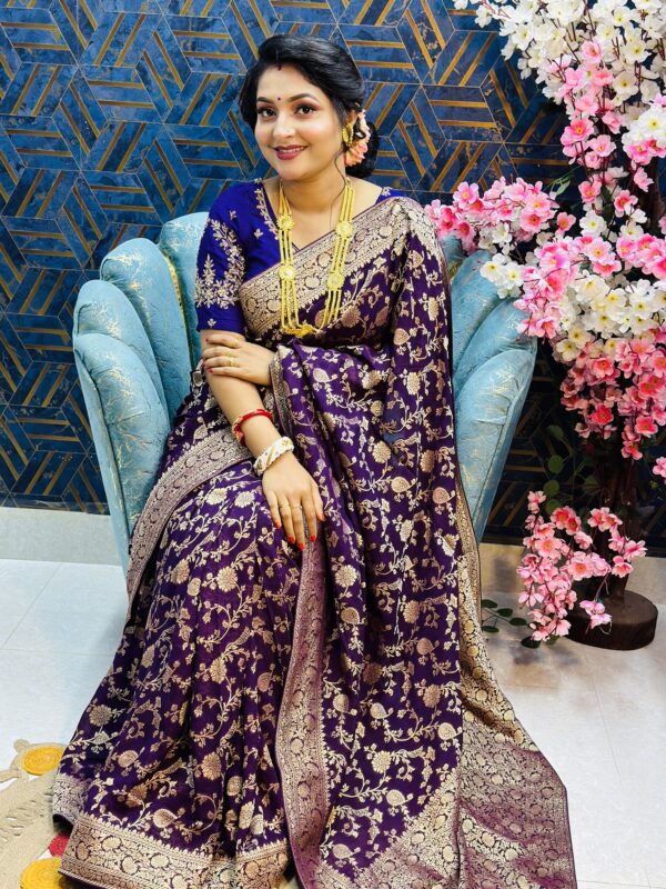 শিফন জরজেট খাড্ডি শাড়ি